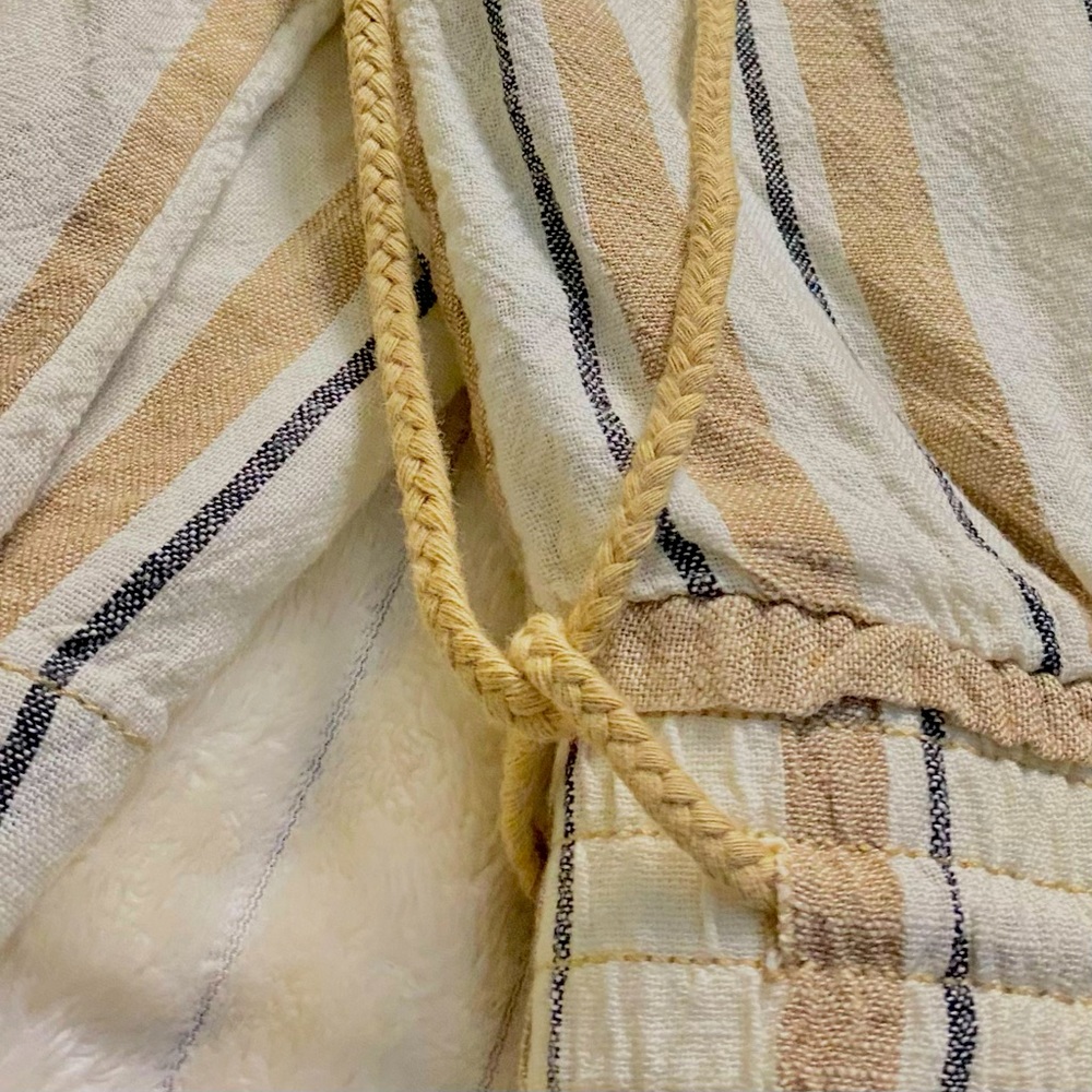Cream striped pants